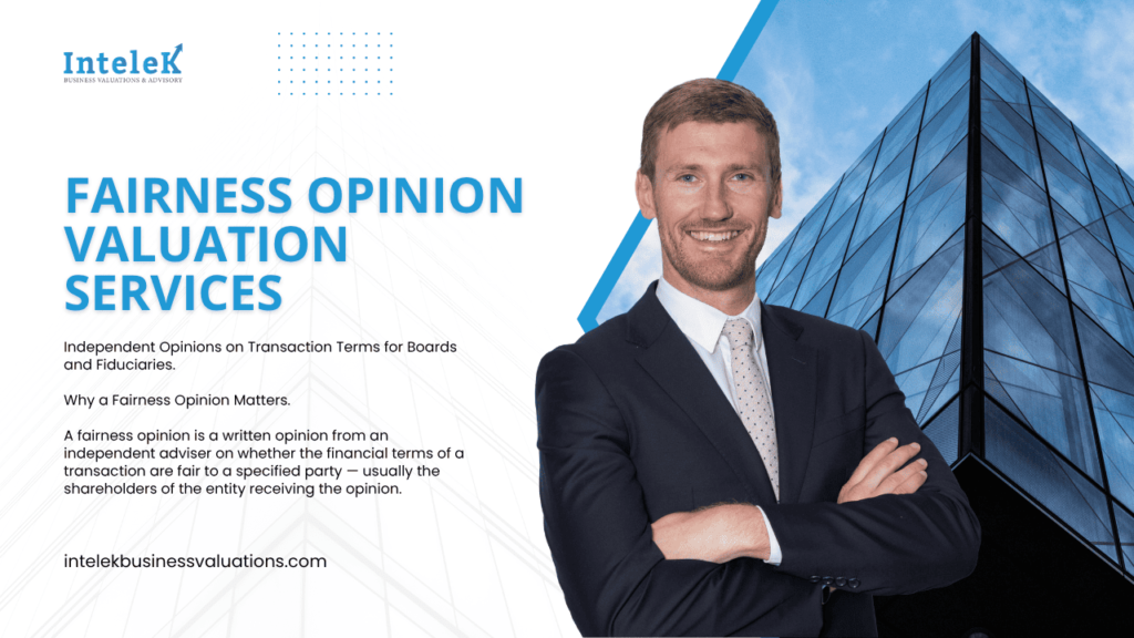 Fairness Opinion Valuation Services Australia