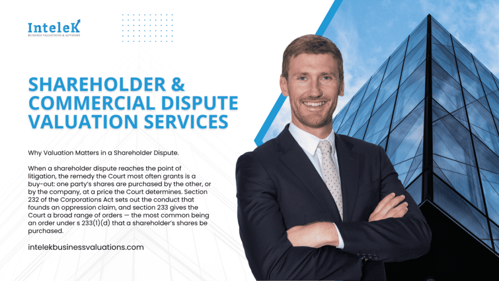 Shareholder & Commercial Dispute Valuation Services Australia